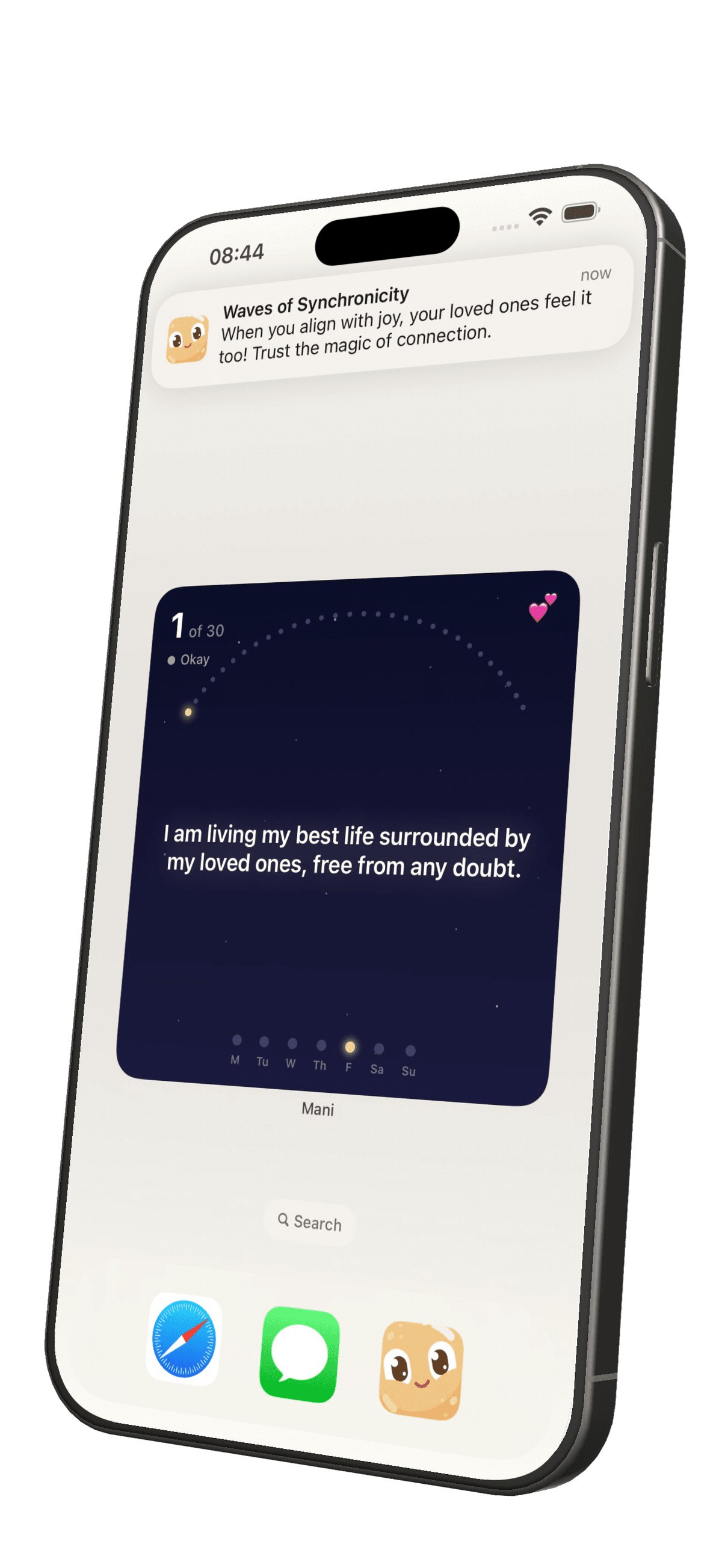 Mani app — silence doubt and manifest your intentions